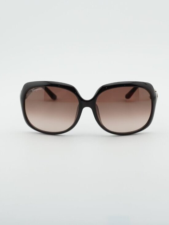 Salvatore Ferragamo SF739SA 210 Sunglasses Brown Rectangle Frame, Brown Lenses main image 4
